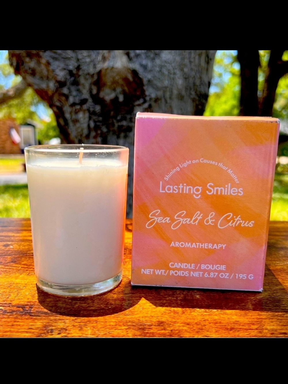 🍋2/$30 NIB Lasting Smiles Sea Salt & Citrus Aromatherapy Candle